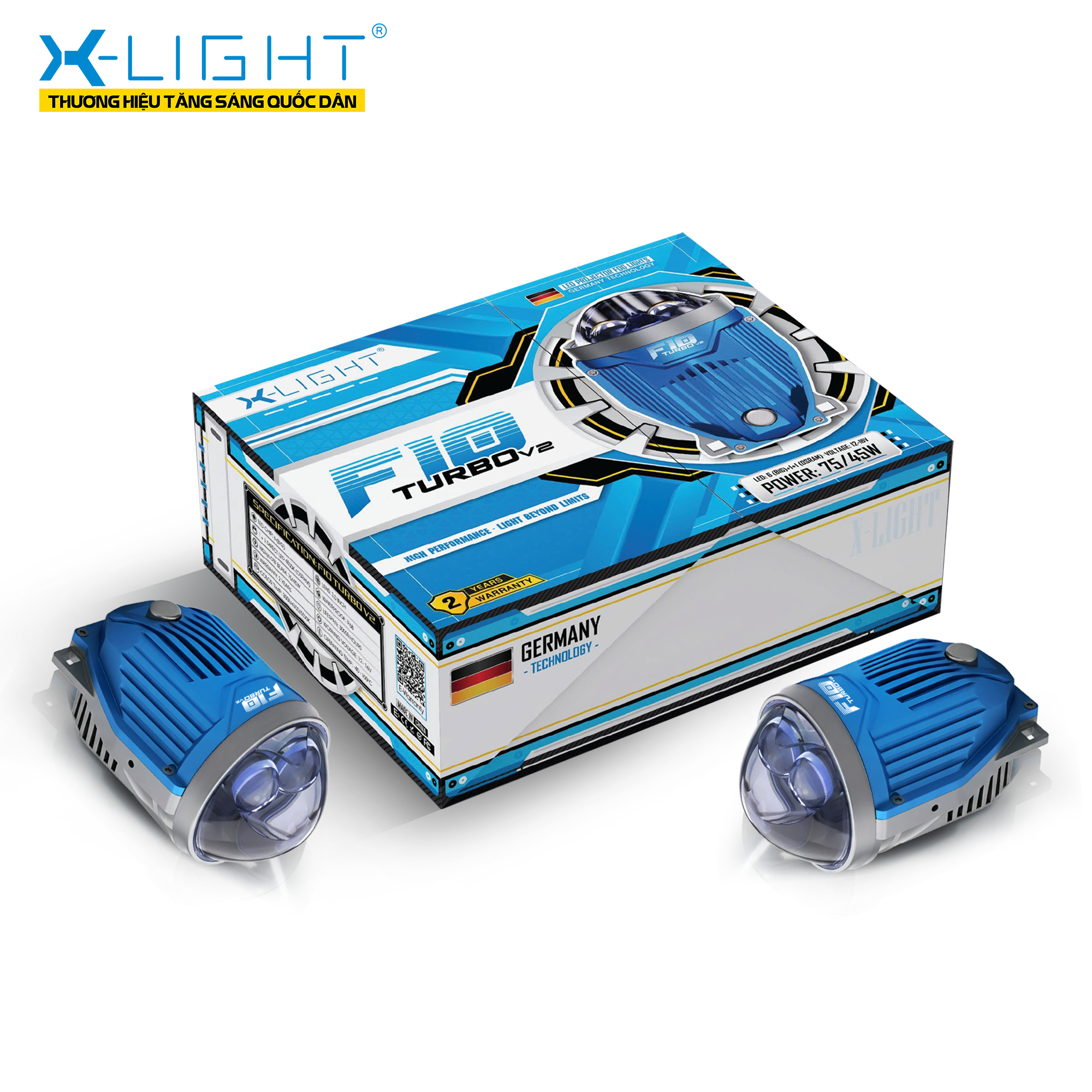 ĐÈN BI GẦM X-LIGHT F10 TURBO V2